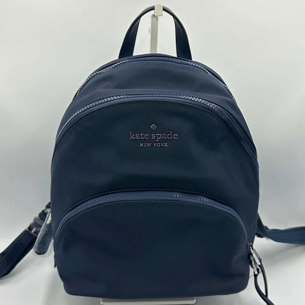 Kate Spade Karissa‎ Mini Backpack Nightcap Navy Blue Nylon Preppy Minimal NWOT